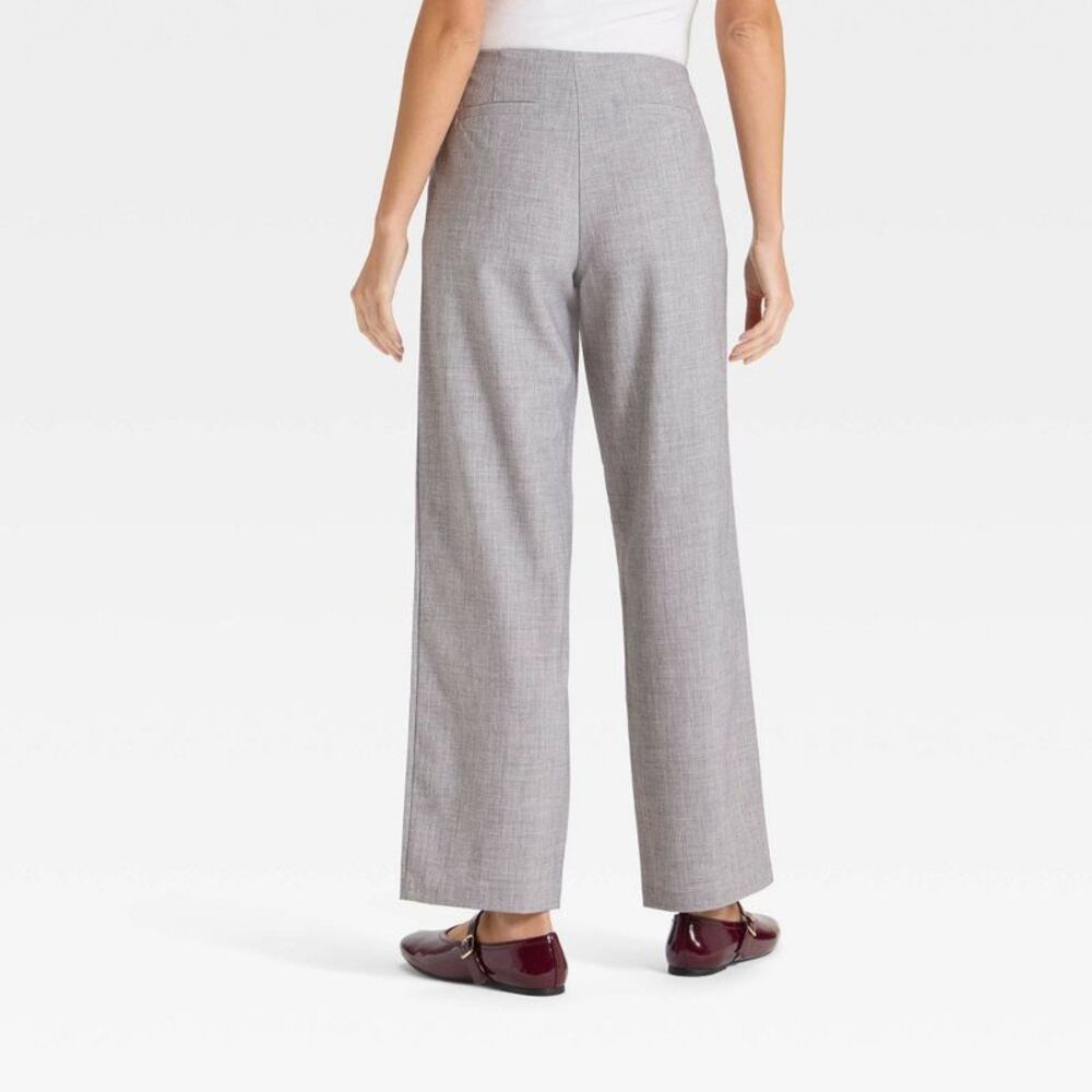 Women's Mid-Rise Bootcut Pants - A New Day Gray 14 - Picture 2 of 4